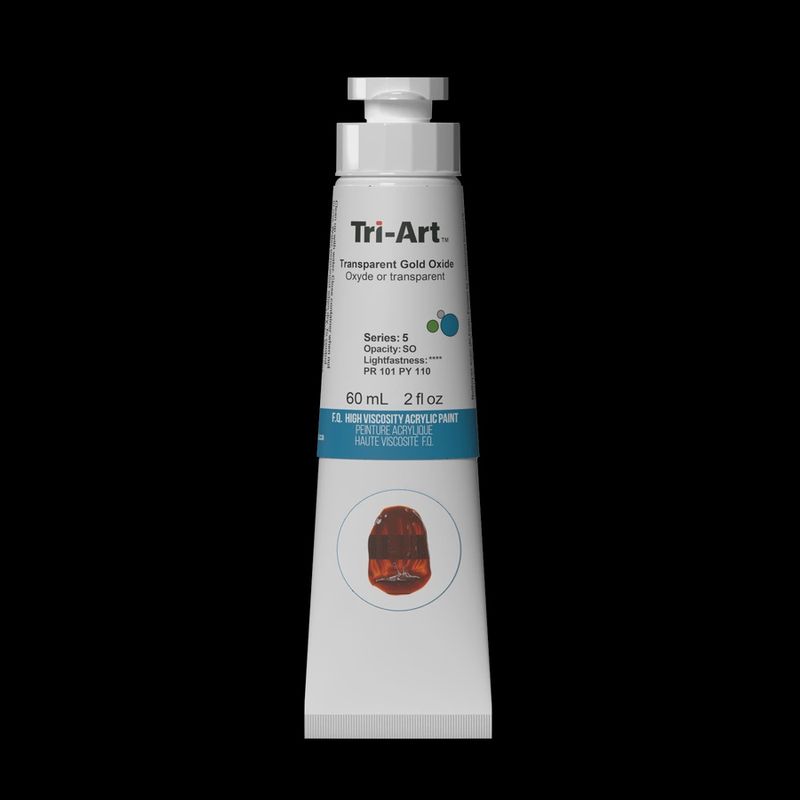 Tri-Art High Viscosity Acrylic Trans Gold Oxide 60ml