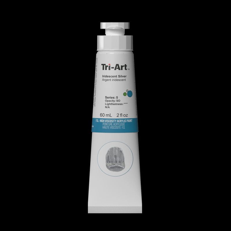Tri-Art High Viscosity Acrylic Iridescent Silver 60ml