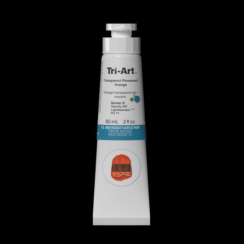 Tri-Art High Viscosity Acrylic Trans Permanent Orange 60ml