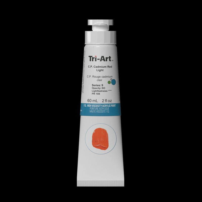 Tri-Art High Viscosity Acrylic C.p. Cadmium Red Light 60ml