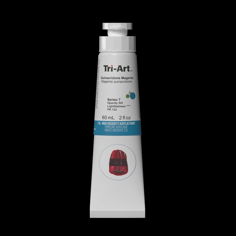 Tri-Art High Viscosity Acrylic Quinacridone Magenta 60ml