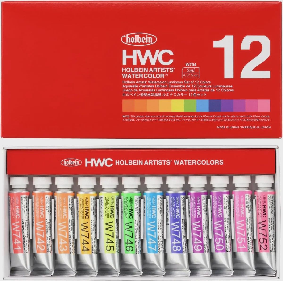 Holbein WC Luminous Set of 12