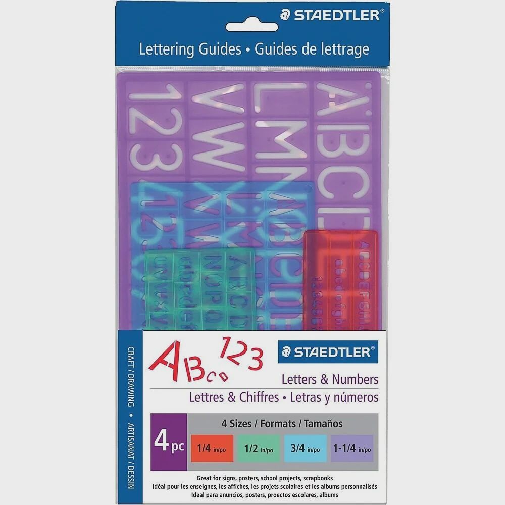Staedtler Lettering Stencils 4sizes
