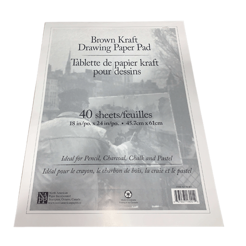 Brown Kraft Drawing Pad 18x24 40SH