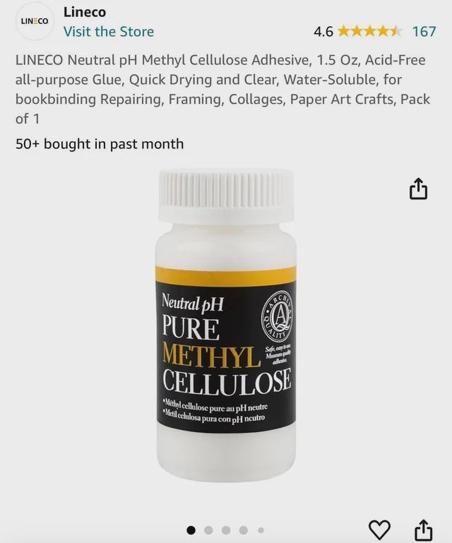 Lineco Methyl Cellulose Adhesive