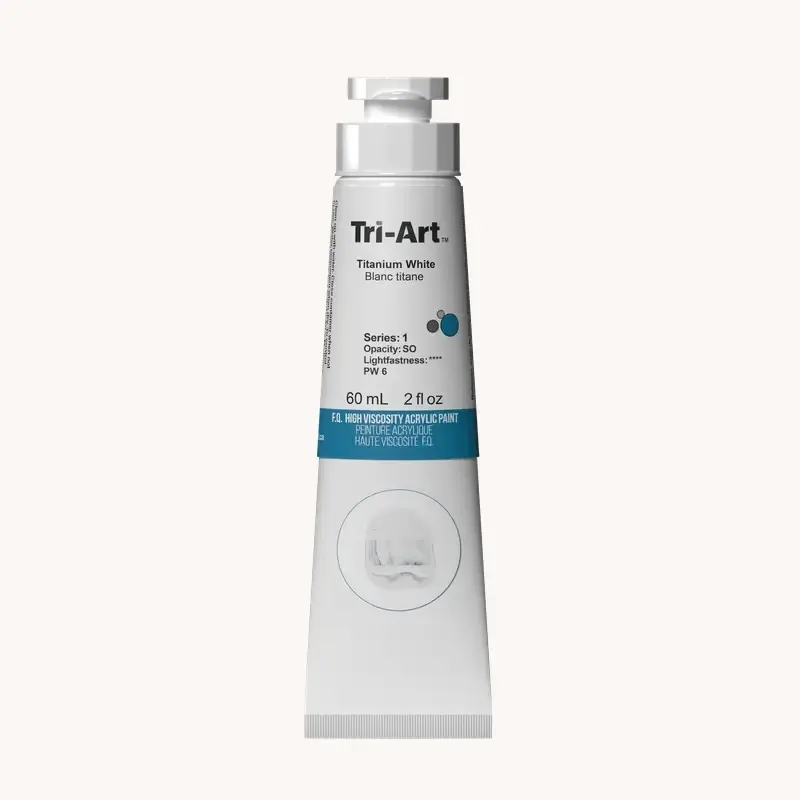 Tri-Art High Viscosity Acrylic Titanium White 120ml