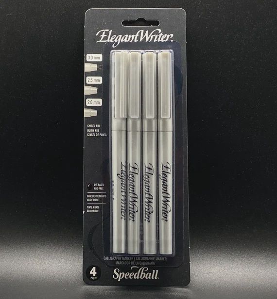 Speedball Elegant Writer 4 Pack Black