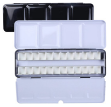 Empty Watercolour Tin Palette 24 Black