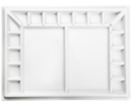 17 well ceramic palette 13x9x1