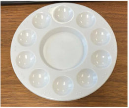 10 Well Plastic Palette Round