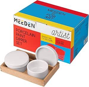 2 Well Covered Ceramic Palette Cup