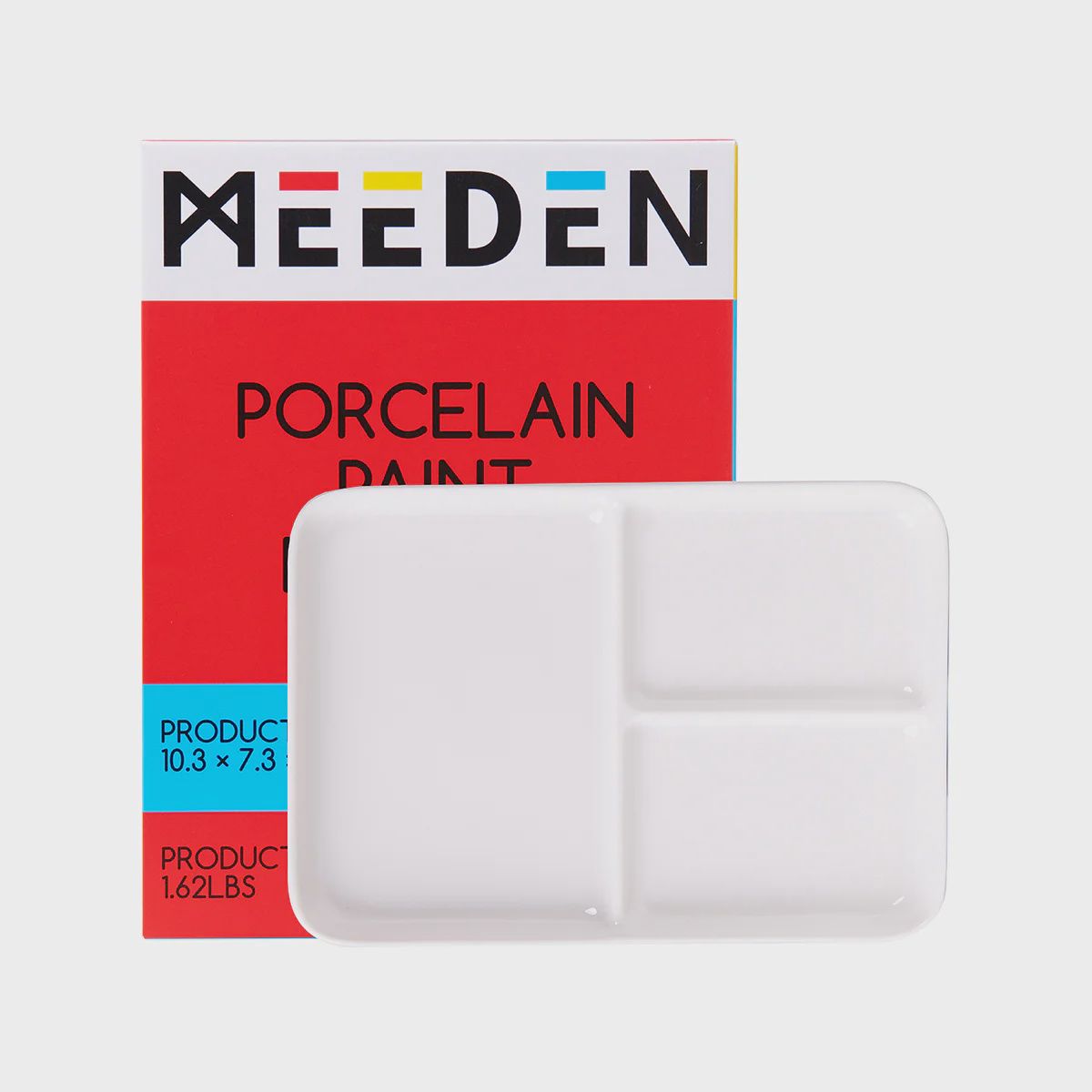 3 Well Ceramic Palette10x7x.6