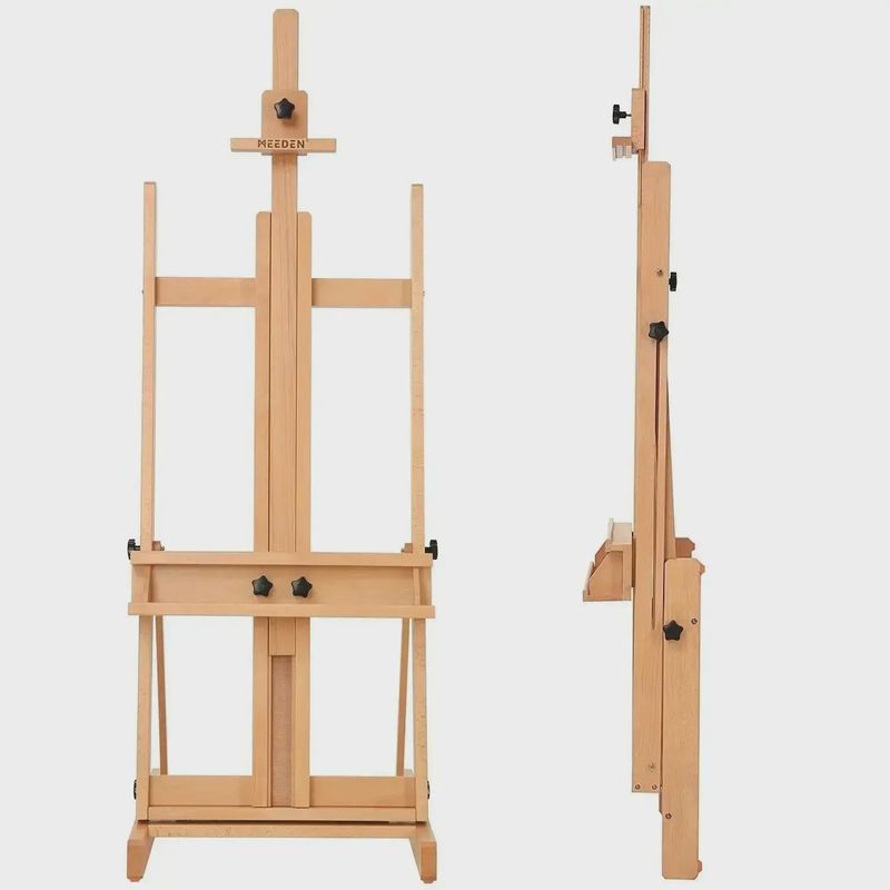 Large Studio H-Frame Easel Natural