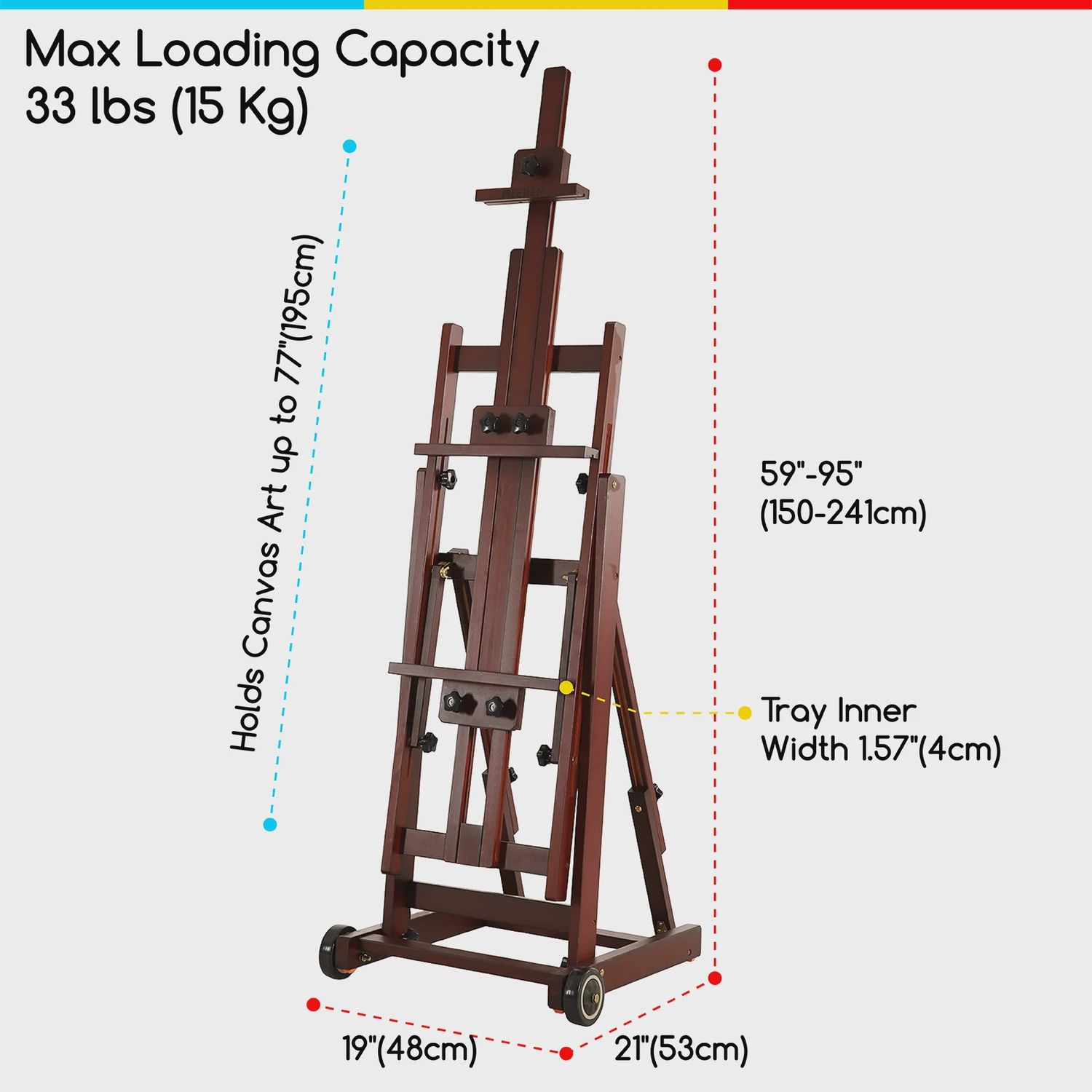 Versatile Studio Easel Walnut
