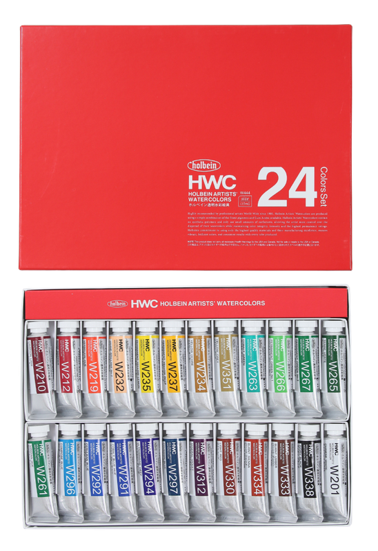 Holbein W/C Set 24 pc 5ml