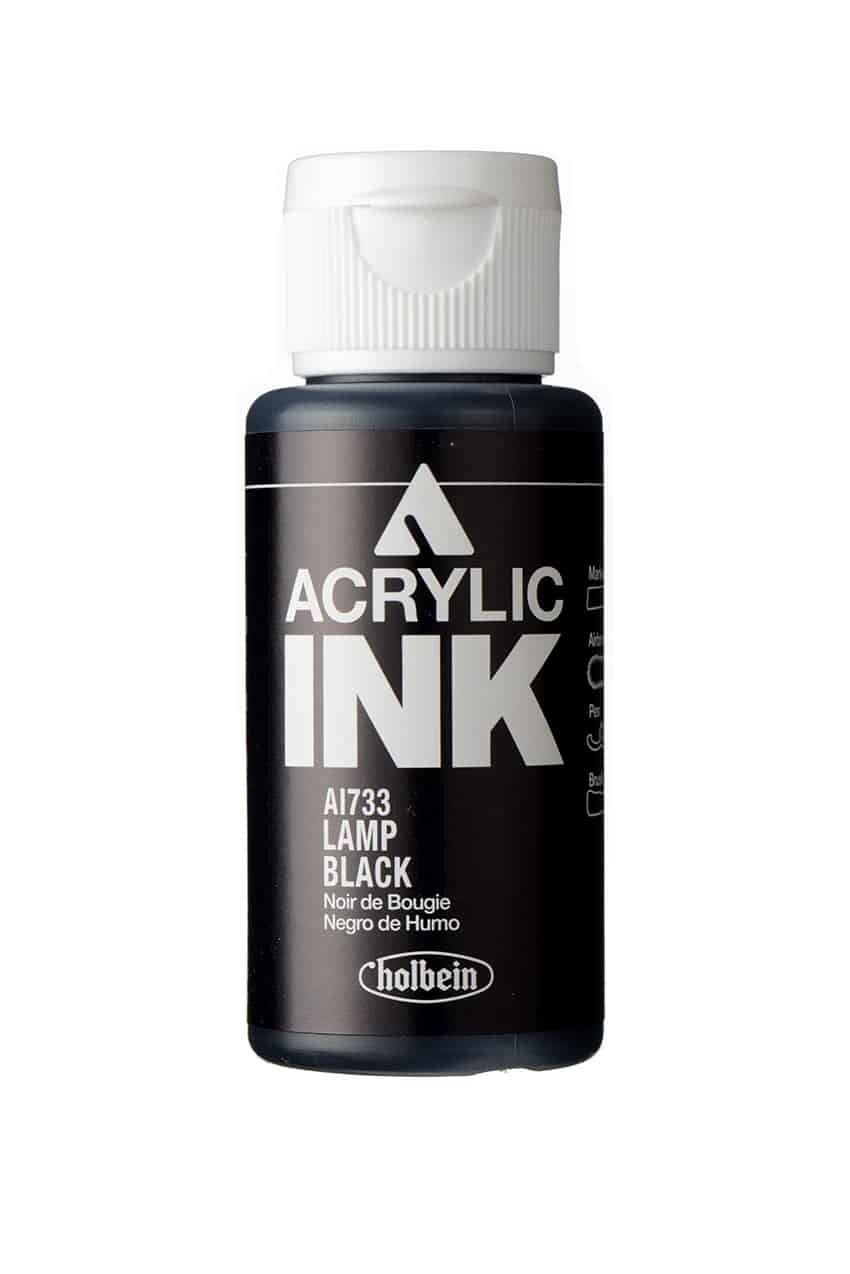 Holbein Acr Ink SA 30 ml Lamp Blk