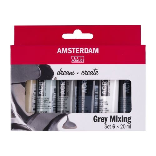 AM Acrylic Grey Mixing Set 6x20ml