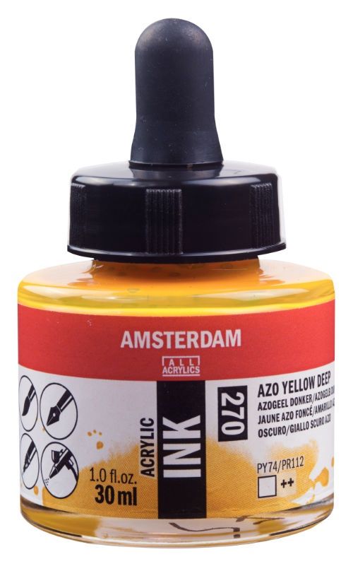 AM Acrylic Ink 30 ml Azo Yellow Dp