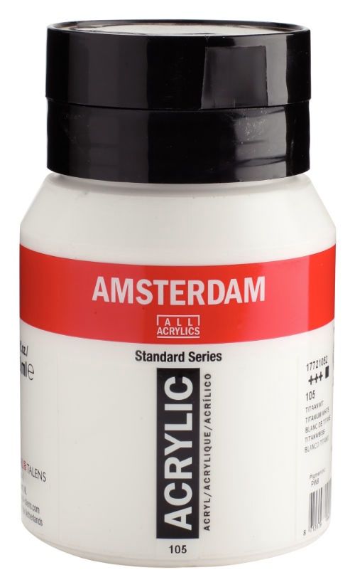 AM Acrylic 500ml Titanium White