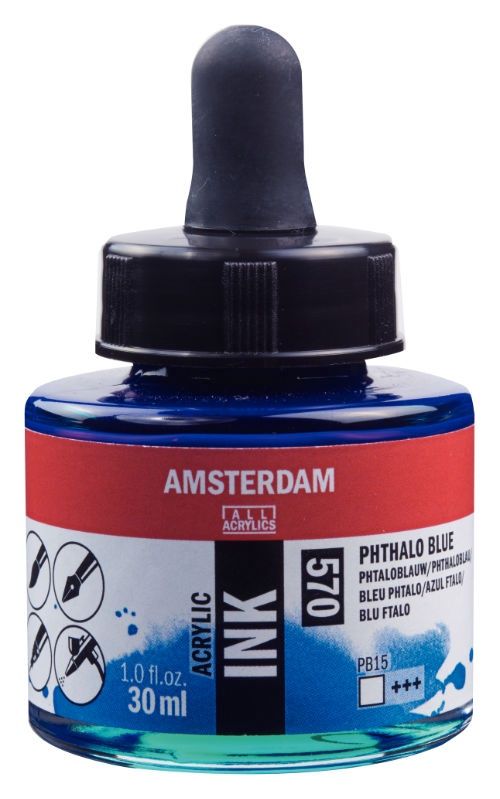 AM Acrylic Ink 30 ml Phthalo Blue