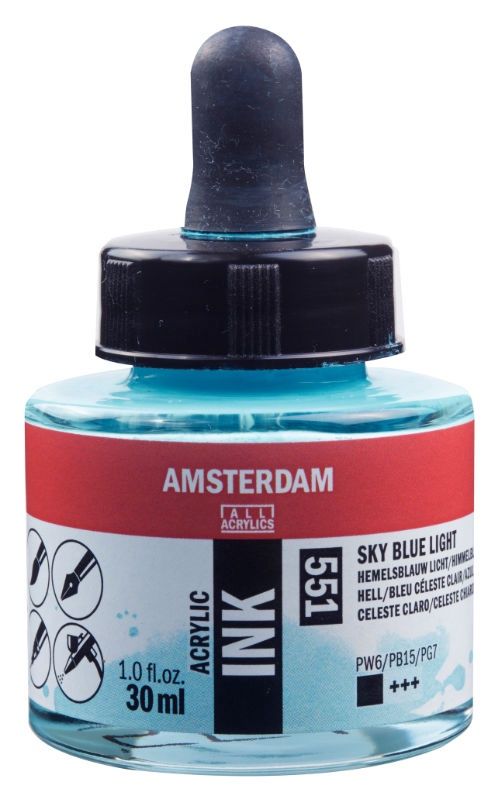 AM Acrylic Ink 30 ml Sky Blue Light