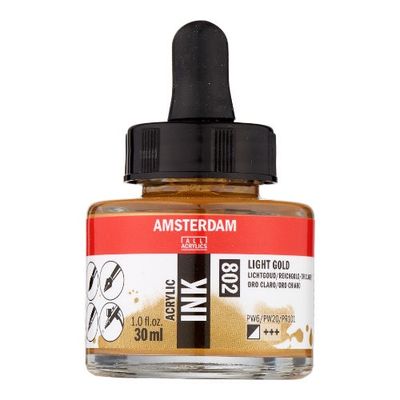 AM Acrylic Ink 30 ml Light Gold