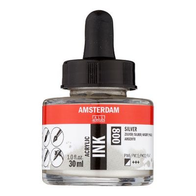 AM Acrylic Ink 30 ml Silver