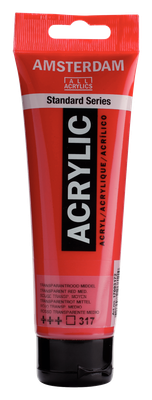 AM Acrylic 120ml Trans Red Med 317