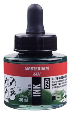 AM Acrylic Ink 30 ml Olive Green Dp
