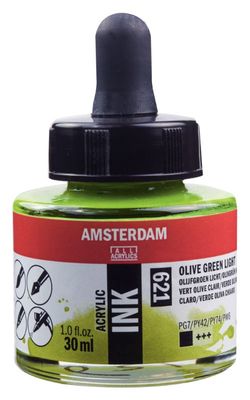 AM Acrylic Ink 30 ml Olive Green Lt