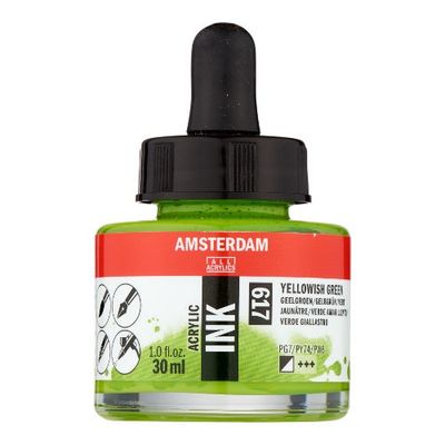 AM Acrylic Ink 30 ml Yellowish Grn
