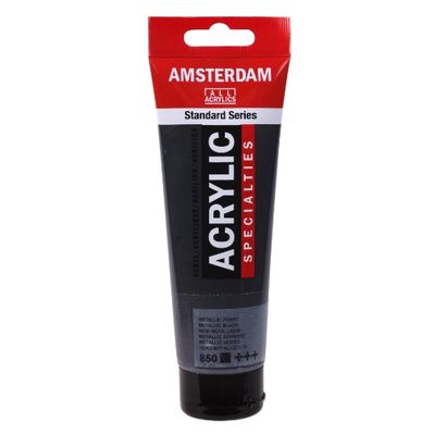 AM Acrylic 120ml Metallic Black 850