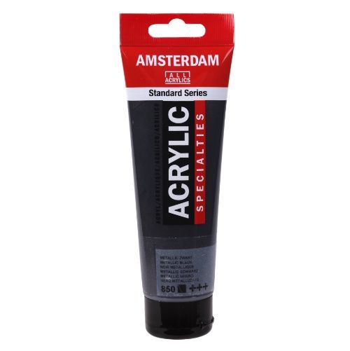 AM Acrylic 120ml Metallic Black 850