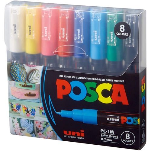 Posca Set 1M Fine 8pc