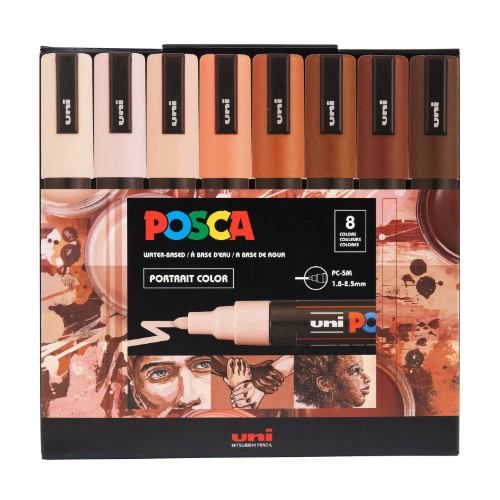 Posca Set 5M Medium Portrait Colors