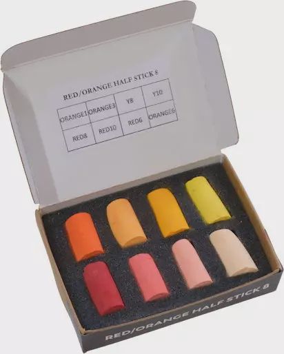 Unison Reds/Oranges 1/2 Stk Set 8p