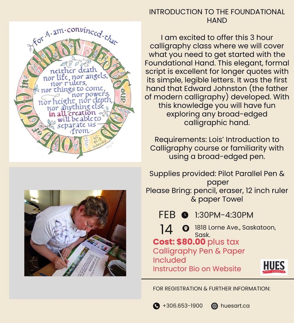 Intro to the Foundational Hand Calligraphy L Siemans