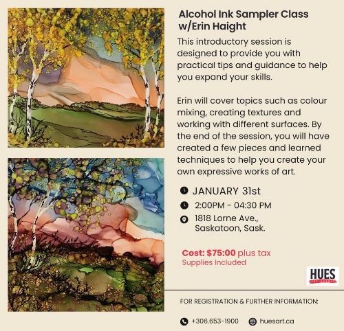 Alcohol Ink Sampler Jan 31 E Haight