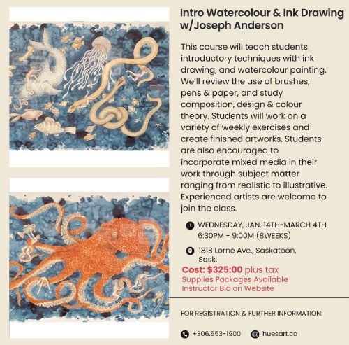 Watercolor and Ink Intro with J Anderson