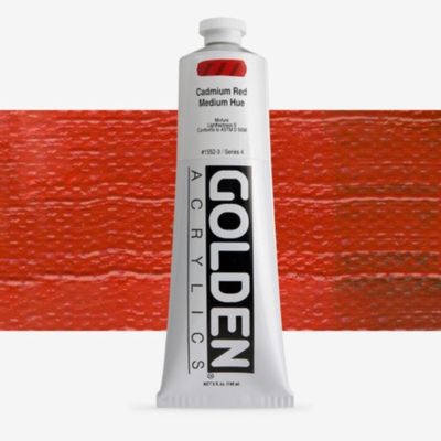 Golden Heavy Body Acrylic Cad Red Med Hue 148ml
