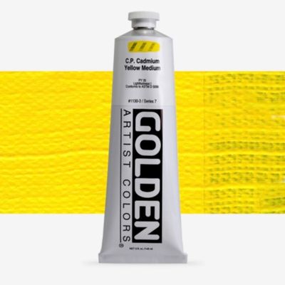 Golden Heavy Body Acrylic CP Cad Yellow Med 148ml