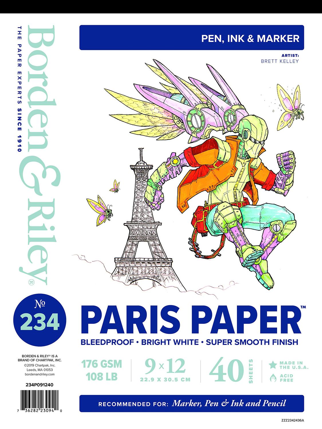 Borden &amp; Riley #234 Paris Paper for Pens 9x12