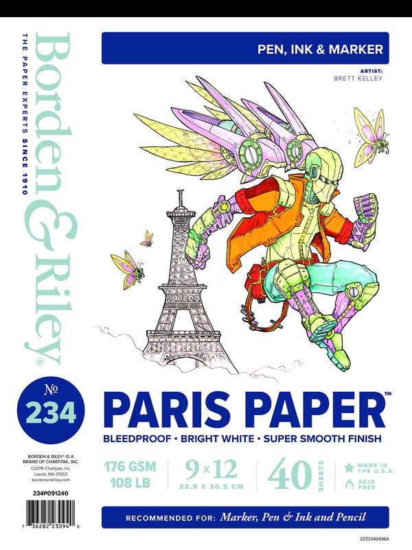 Borden &amp; Riley #234 Paris Paper for Pens 9x12