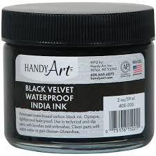 Black Velvet W/P India Ink 2oz