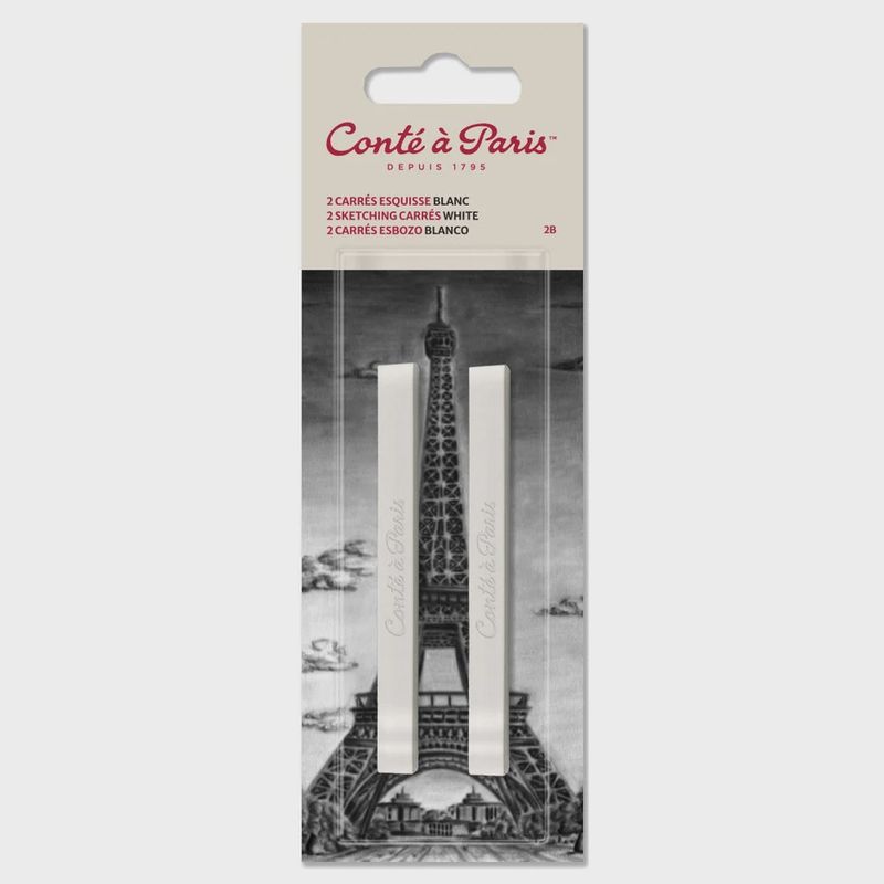 Conté à Paris Sketching Crayon White 2B Set of 2