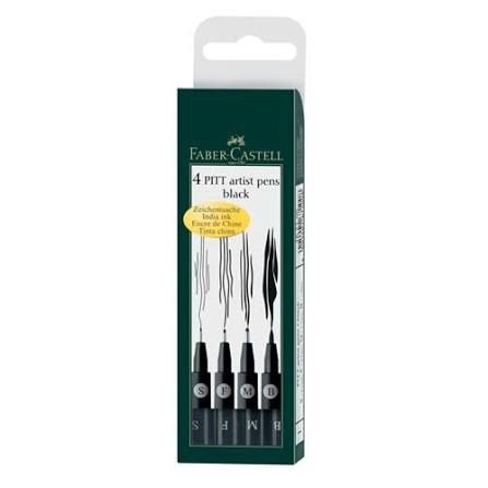 Faber Castell Pitt Artist Black Set of 4