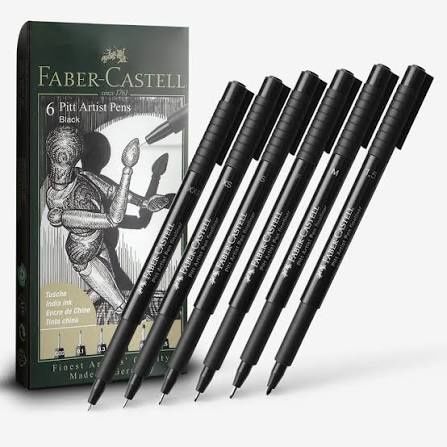 Faber Castell Pitt Artist Black Set of 6