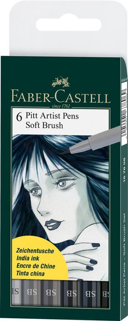 Faber Castell Pitt Artist Soft Brush Set of 6