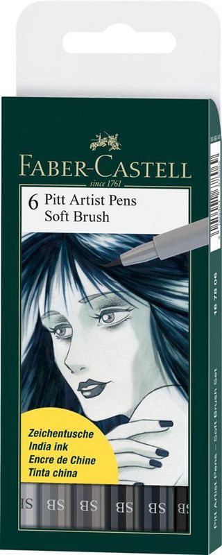 Faber Castell Pitt Artist Soft Brush Set of 6