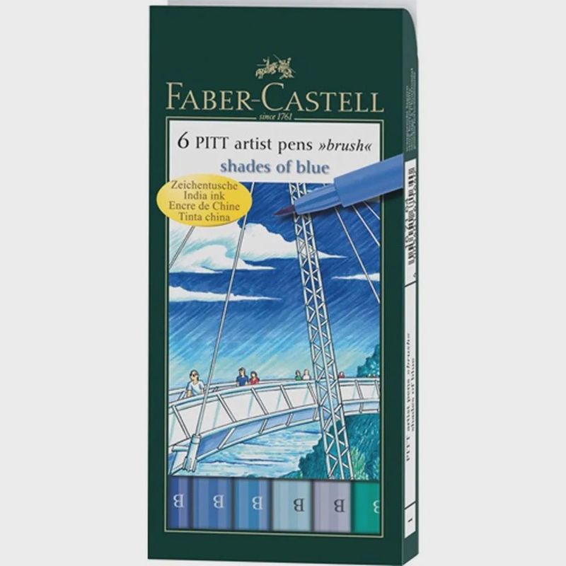 Faber Castell Pitt Artist Blue Set of 6